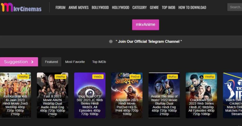 Mkvcinemas 2023 - Latest Free Movies Download in HD
